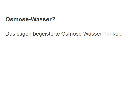Osmose-Wasser in  Grafenberg