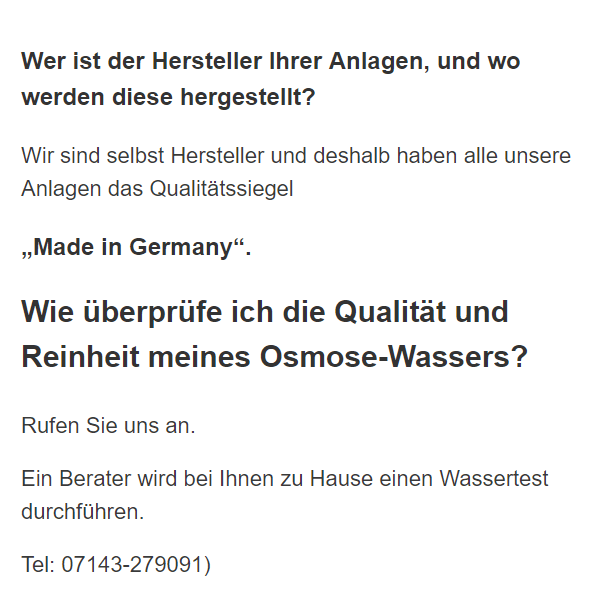 Osmosefilter-Hersteller aus  Baden-Württemberg