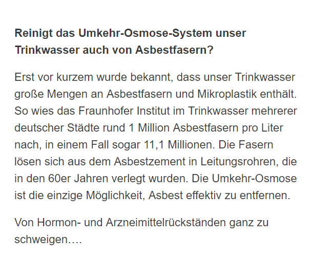 Umkehr-Osmose-System aus  Schaffhausen