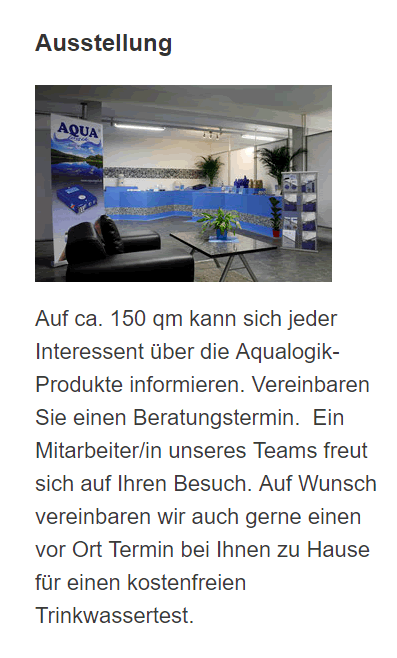 Wasserfilter-Produkte für  Altbach
